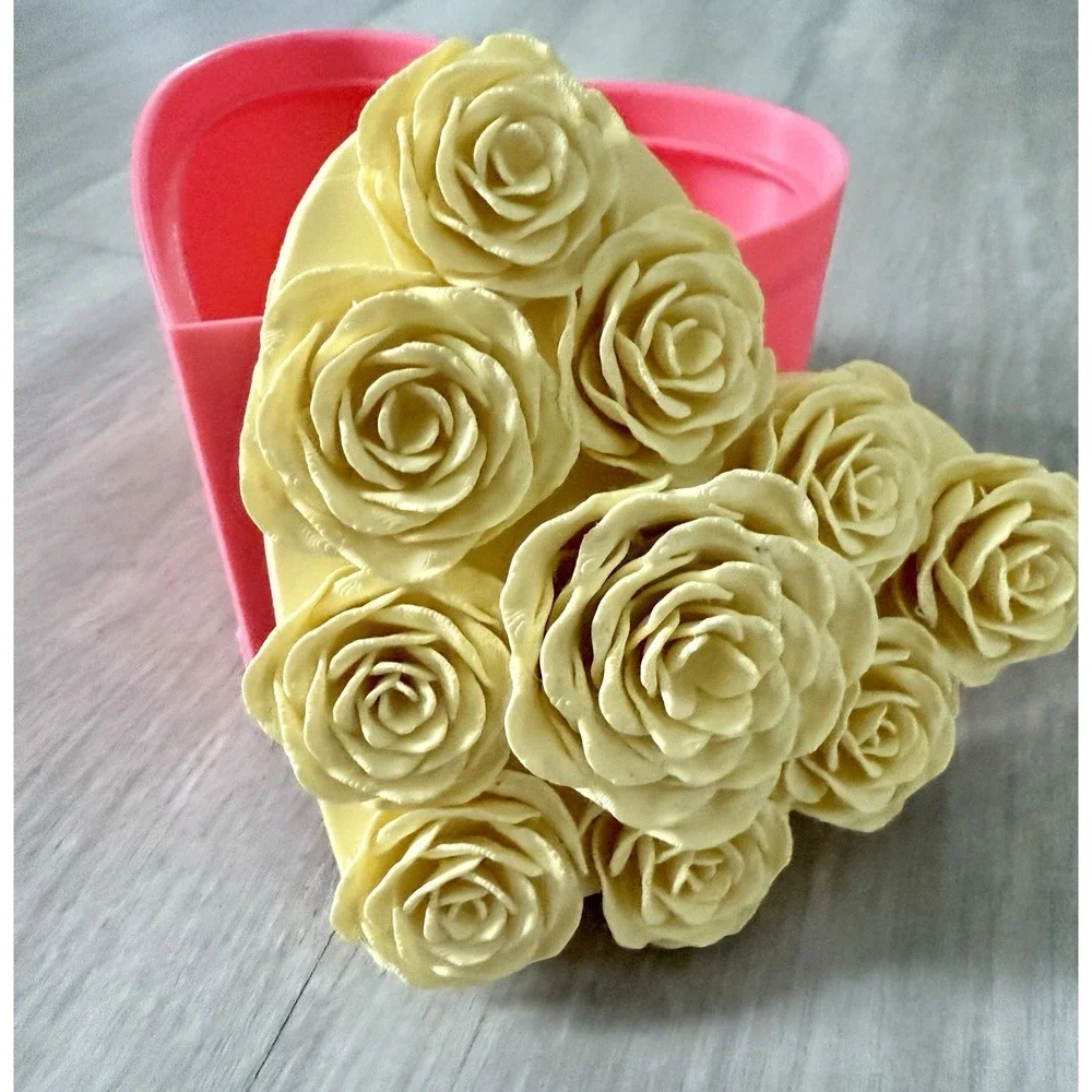 Roses Heart Container Valentine's Day 3D‎ printed jewelry box gift